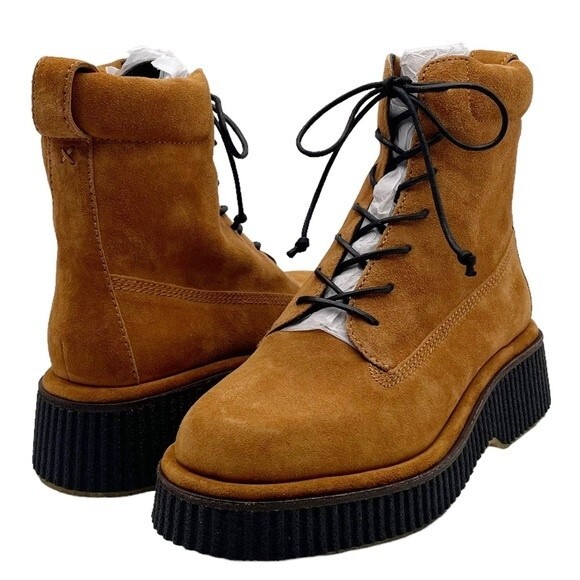 NWT Rag & Bone Sloane Boot Lace-Up Boots Cinnamon Brown Suede Size 8 New In Box - Picture 4 of 16